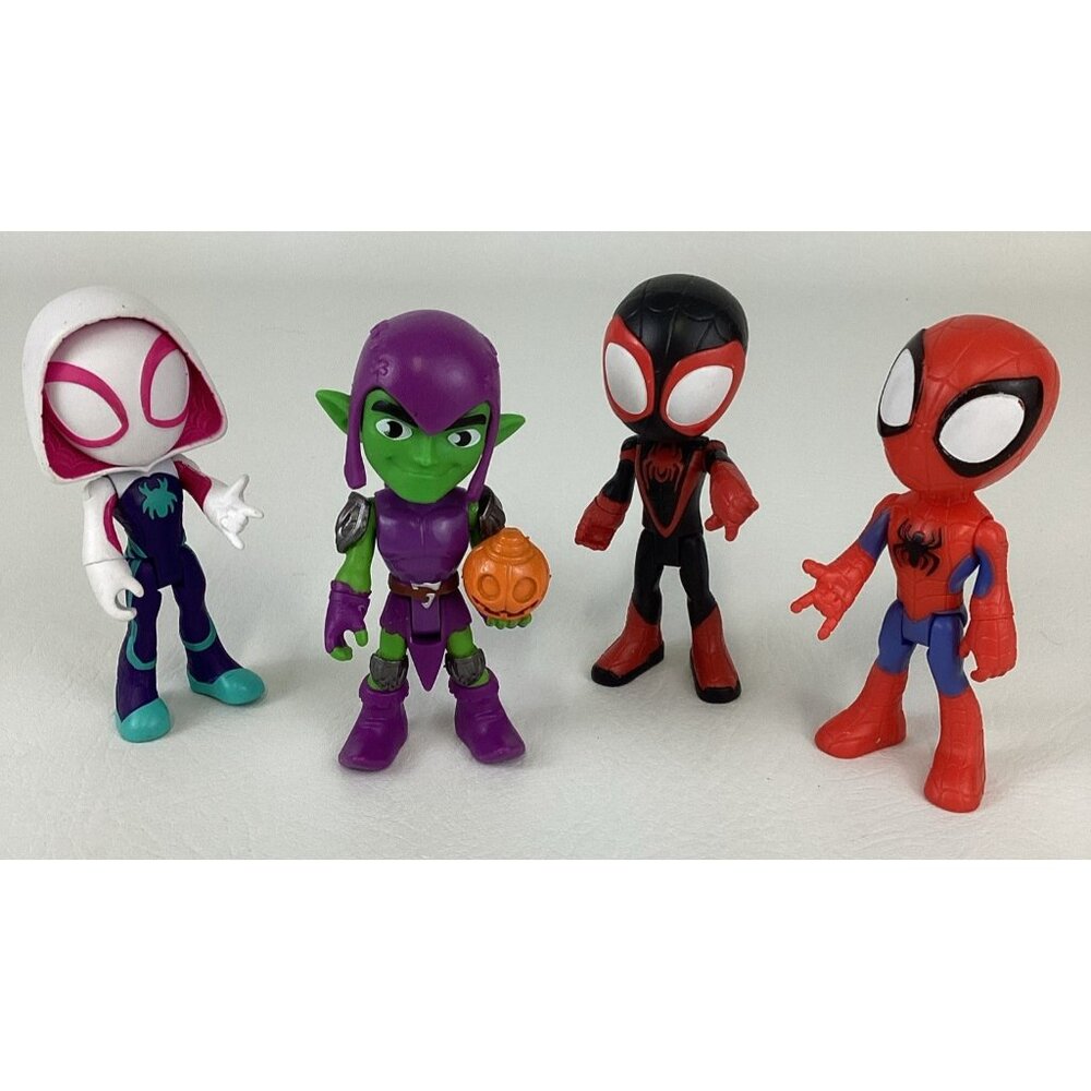 Marvel Spidey Amazing Friends Spider-Man Green Goblin Miles Morales 4" Figures
